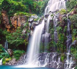 Papier peint cascade de la Réunion - Muralconcept