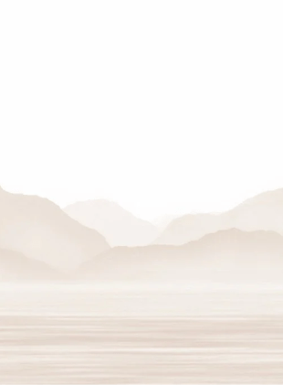 Papier peint Annecy et son lac paisible beige