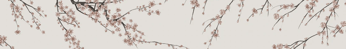 Papier peint panoramique Sakura beige