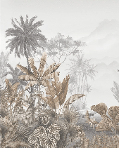 Papier peint tendance tropical sepia