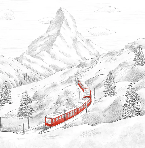 Papel pintado panorámico Monte Cervino