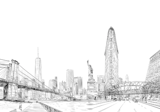 Papier peint architecture New York
