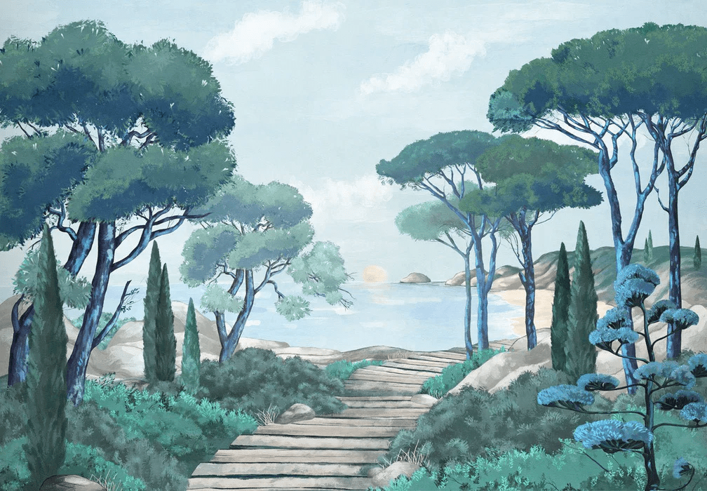 Papel pintado «Paseo por las calas»