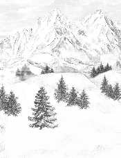 Papel pintado con las cumbres de Chamonix
