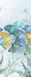 Papier peint wc ginkgo biloba japon