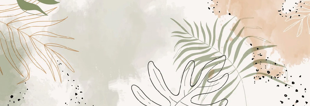 Papier peint panoramique aquarelle végétale, XXL, tendance