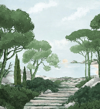 Papel pintado paseo por las calas verdes