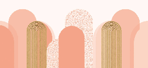 Papier peint Art déco graphique tendance rosé - Muralconcept