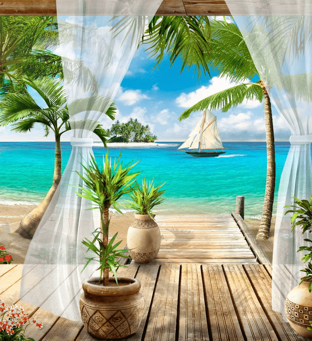 Papier peint Windows Sea