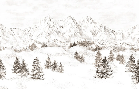 Papel pintado Montaña macizo de los Alpes