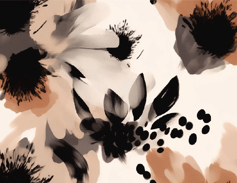 Papier peint fleur hypnotique, XXL, tendance