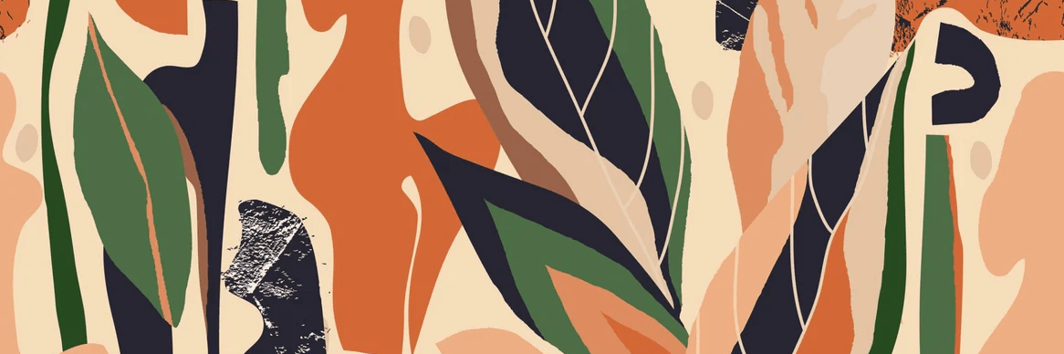 Papel pintado vegetal abstracto