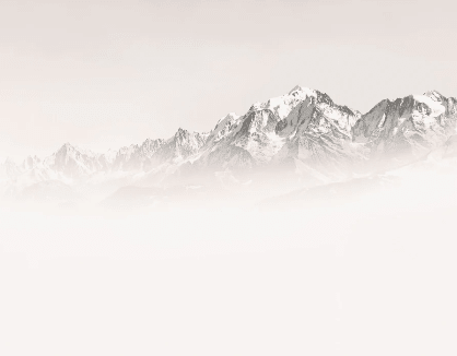 Papier peint matin brumeux Mont Blanc - Muralconcept