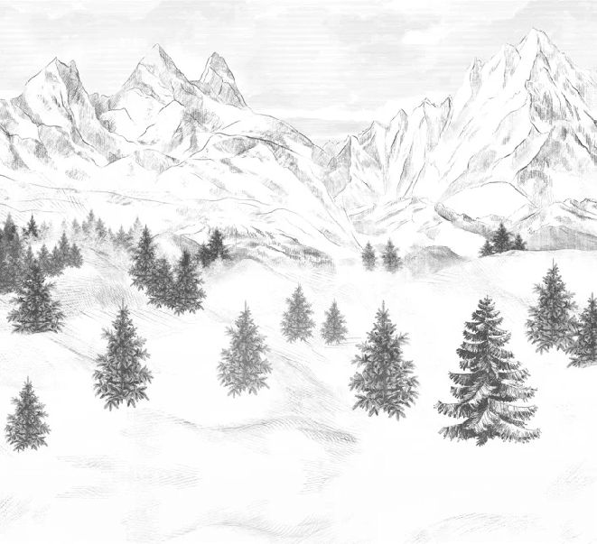 Papier peint Aiguilles d'Arves - Muralconcept