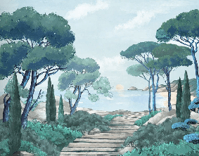 Papel pintado «Paseo por las calas»