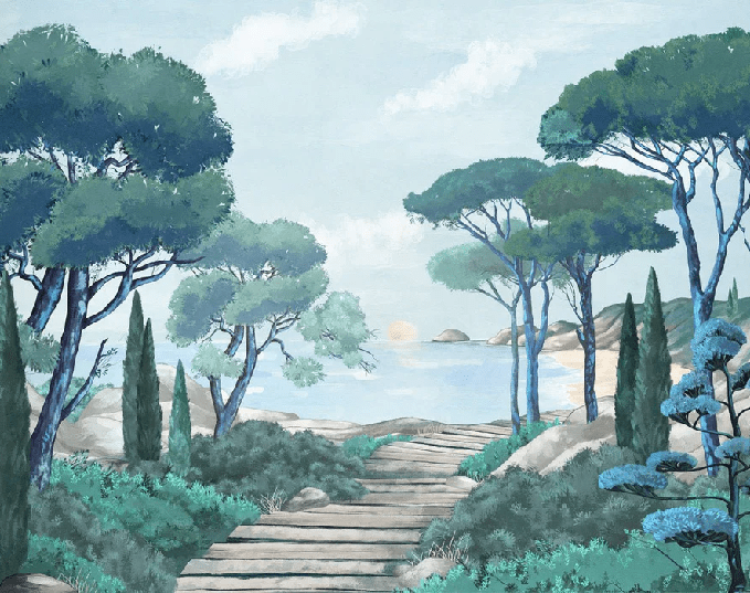 Papel pintado «Paseo por las calas»