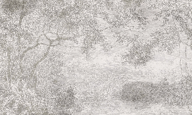 Papel pintado panorámico con paisaje campestre