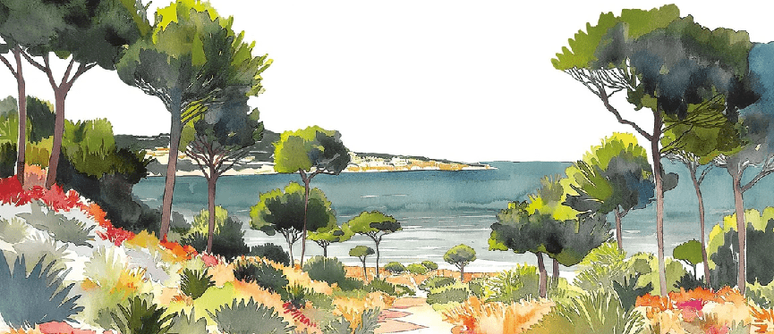 Papel pintado panorámico aire veraniego