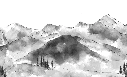 Papier peint montagne chaine des Aravis noir et blanc - Muralconcept