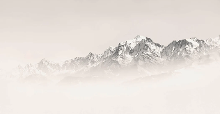Papier peint Mont Blanc dans la brume sépia - Muralconcept