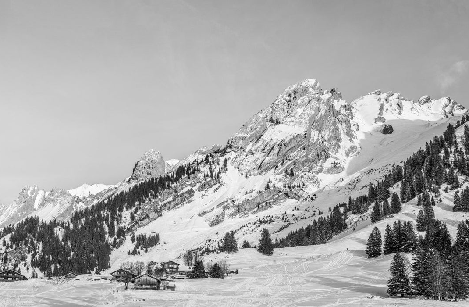 Papier peint panoramique chalet alpage