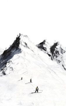 Papel pintado de esquí de travesía en la montaña