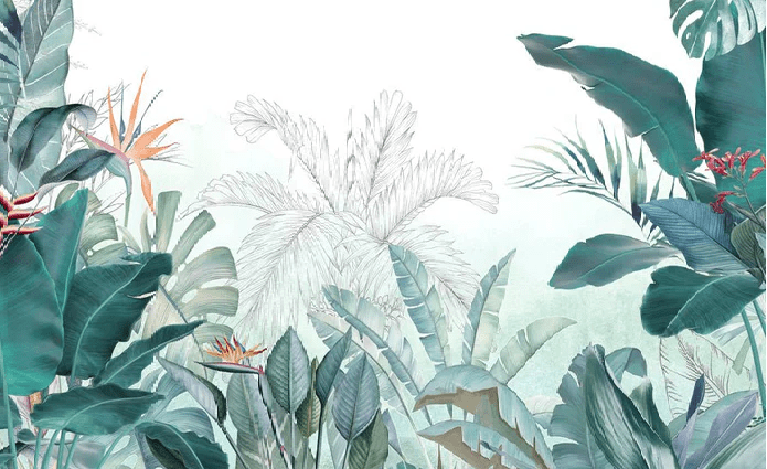 Papier peint panoramique tropical quintessence - Muralconcept
