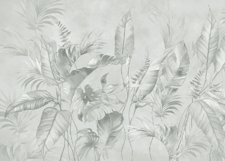 Papier peint élégante jungle sauge - Muralconcept