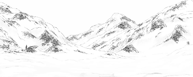 Papier peint val Isère noir et blanc