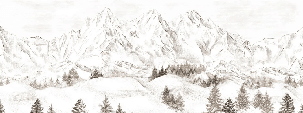 Tapete Bergmassiv der Alpen - Muralconcept