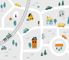 Papier peint enfant circuit automobile - Muralconcept