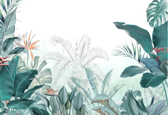 Papier peint panoramique tropical quintessence - Muralconcept