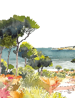 Papel pintado panorámico aire veraniego