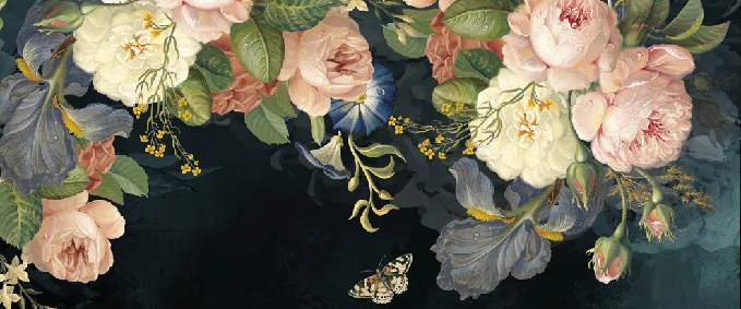 Papier peint Romantique Retro