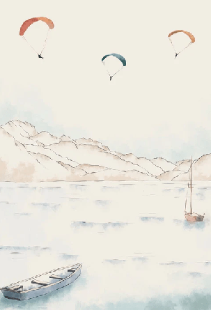Papier peint Annecy, cimes & art