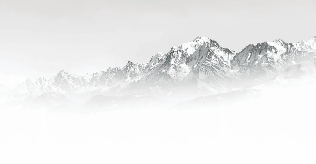 Papier peint Mont Blanc dans la brume noir et blanc