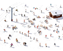 Papel pintado panorámico après ski