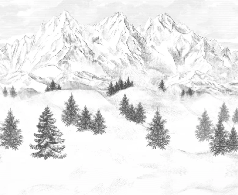 Papier peint Aiguilles d'Arves - Muralconcept