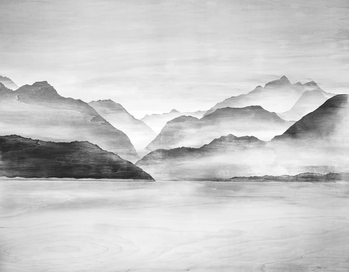 Papel pintado Sommets d’Argent | Les Bleus du Lac®