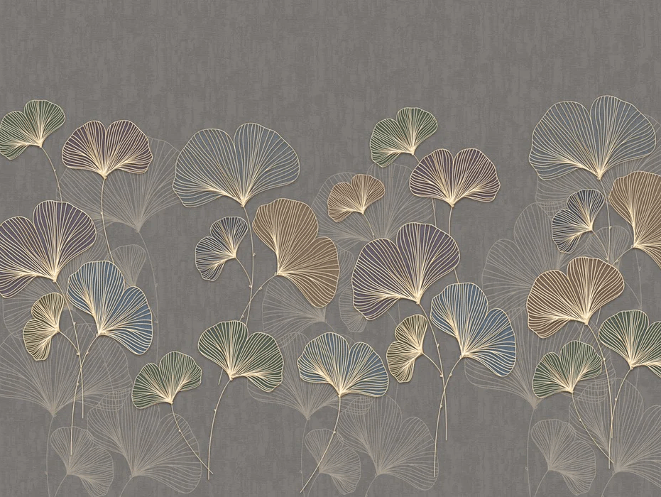 Papier peint panoramique ginkgo asie tendance