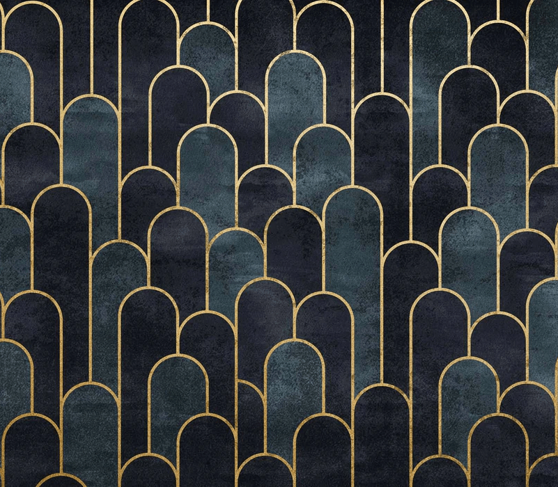 Papier peint dark blue chic - Muralconcept