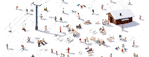 Papier peint panoramique après ski - Muralconcept