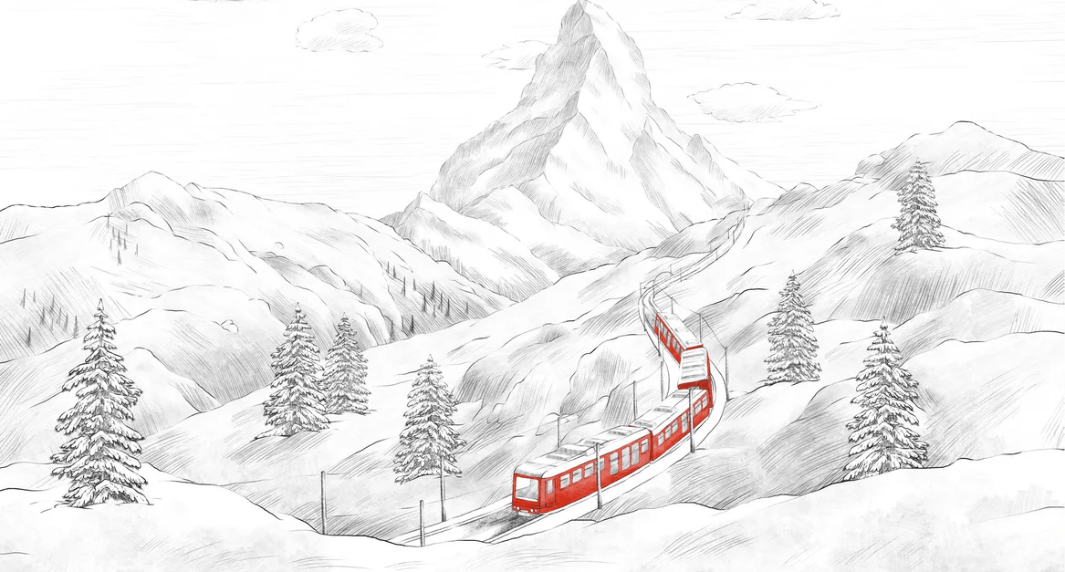 Papel pintado panorámico Monte Cervino