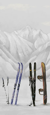 Papier peint ski à Courchevel