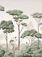 Papier peint brise légère pinède, XXL, tendance