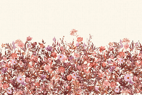 Papier peint fleurs au pinceau - Muralconcept