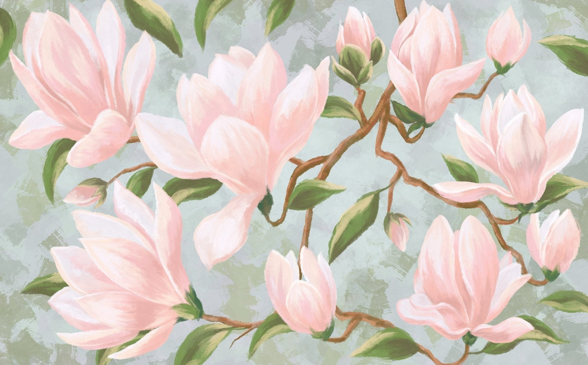 Papier peint magnolia en fleur, XXL, tendance