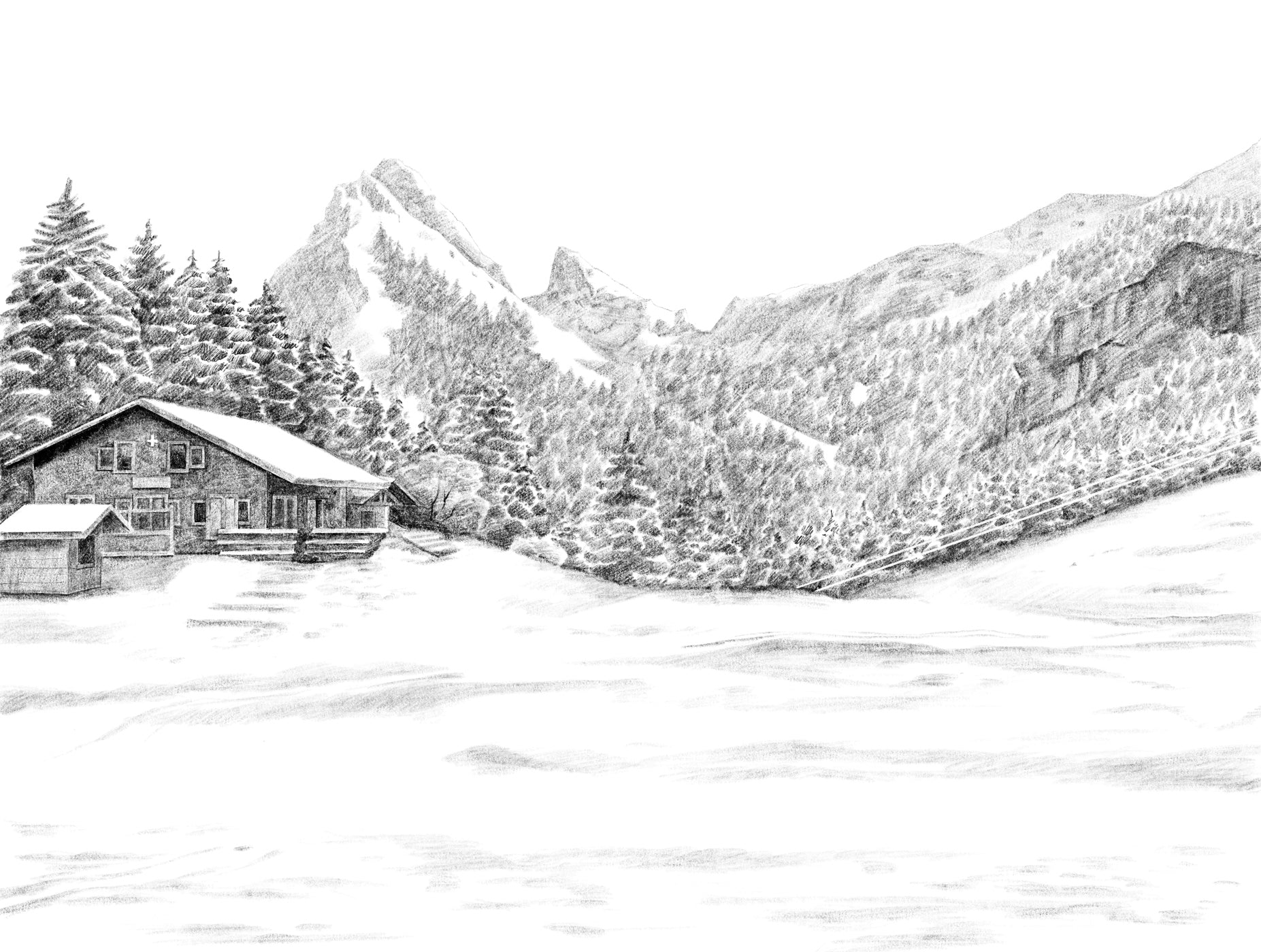 Papel pintado montaña Suiza - Dent d'Oche