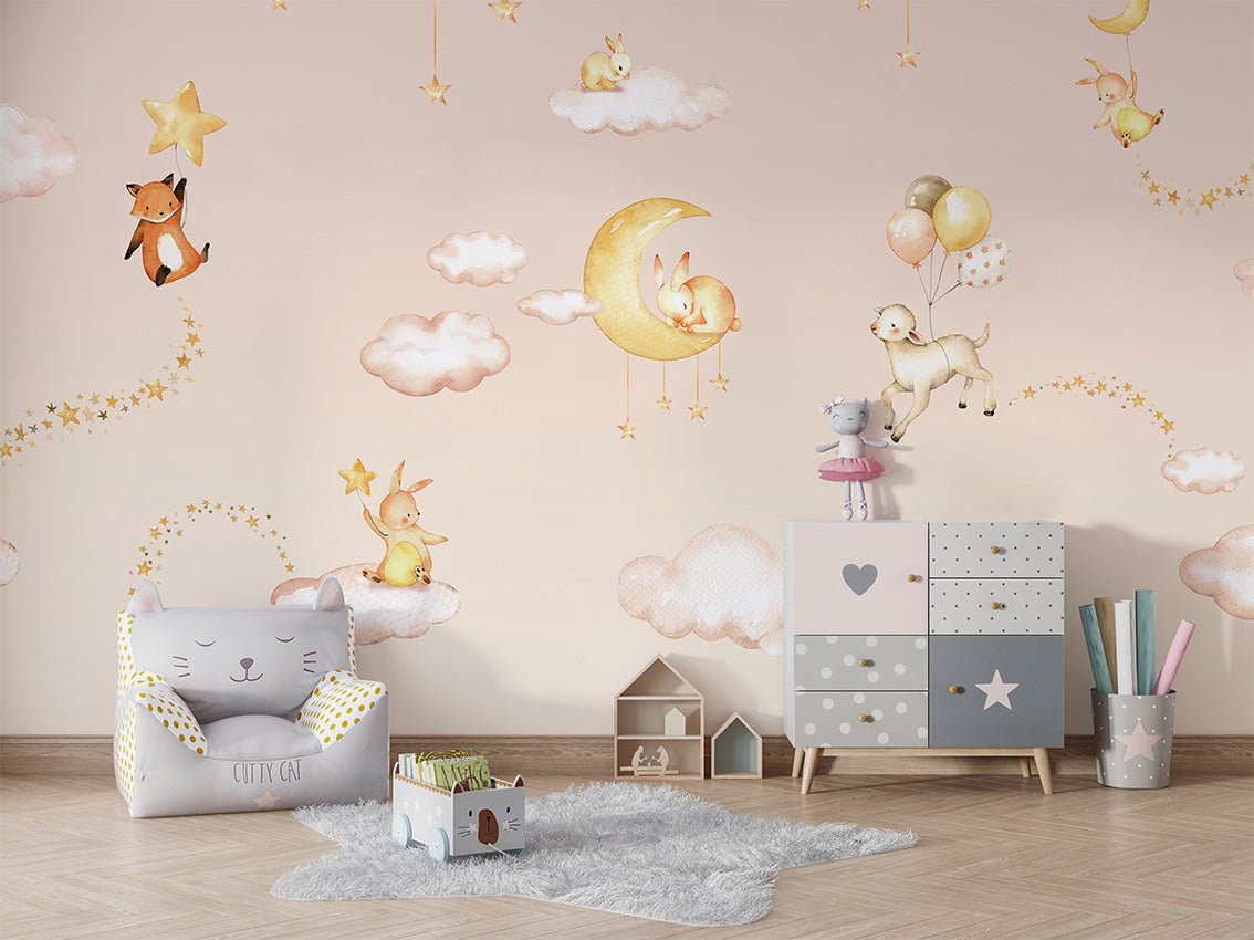 Papel pintado Pretty dreams pink baby