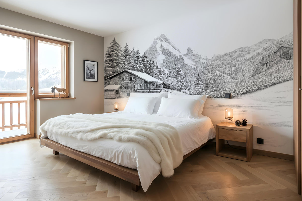 Papier peint montagne Suisse - Dent d'Oche